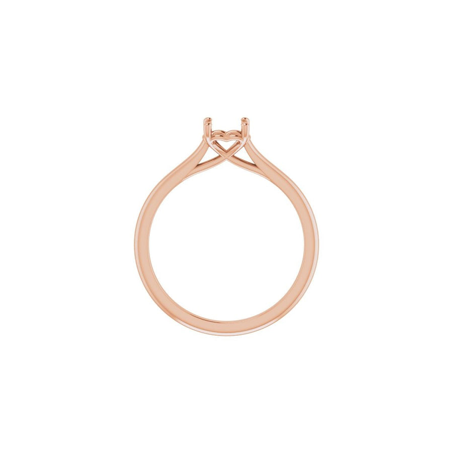 Square Solitaire Engagement Ring Mounting - gallery - Series 123060