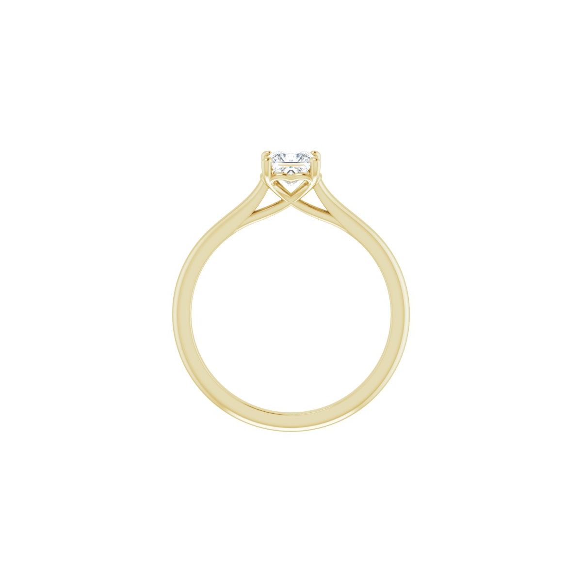 Square Solitaire Engagement Ring Mounting - gallery - Series 123060