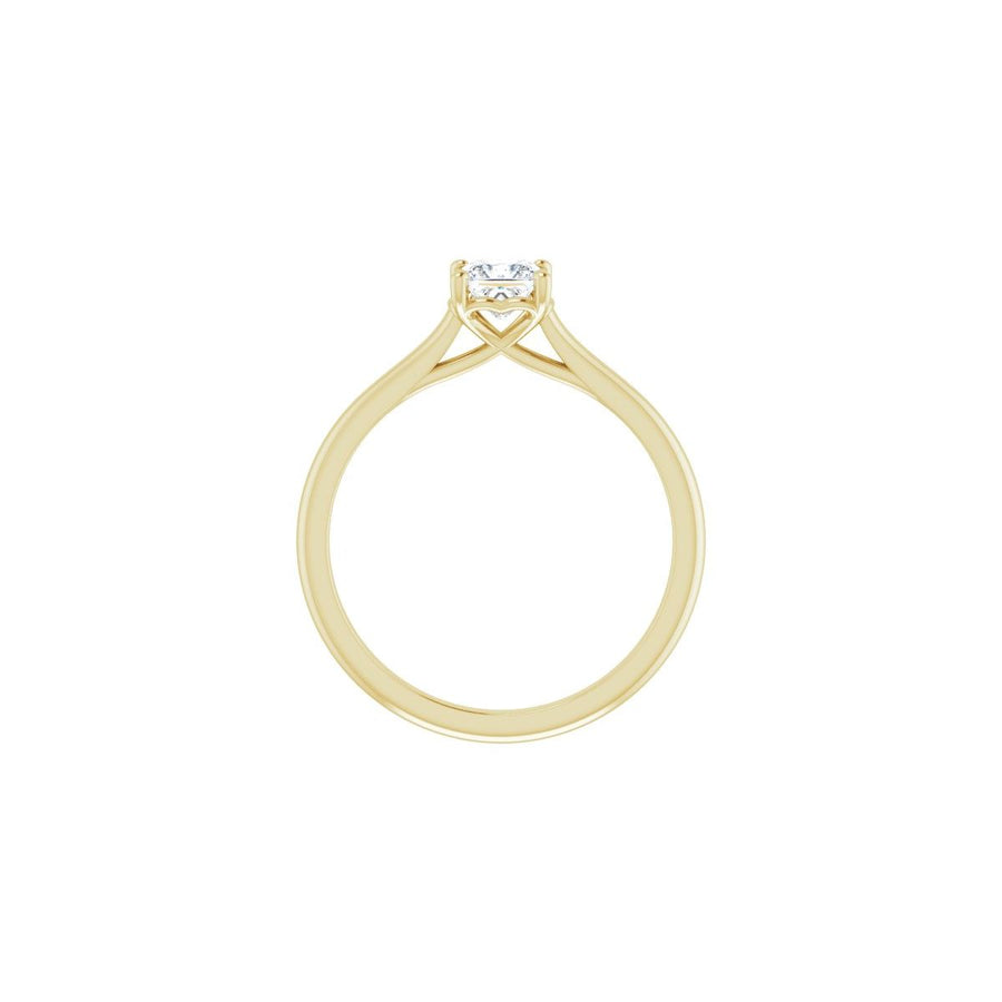 Square Solitaire Engagement Ring Mounting - gallery - Series 123060