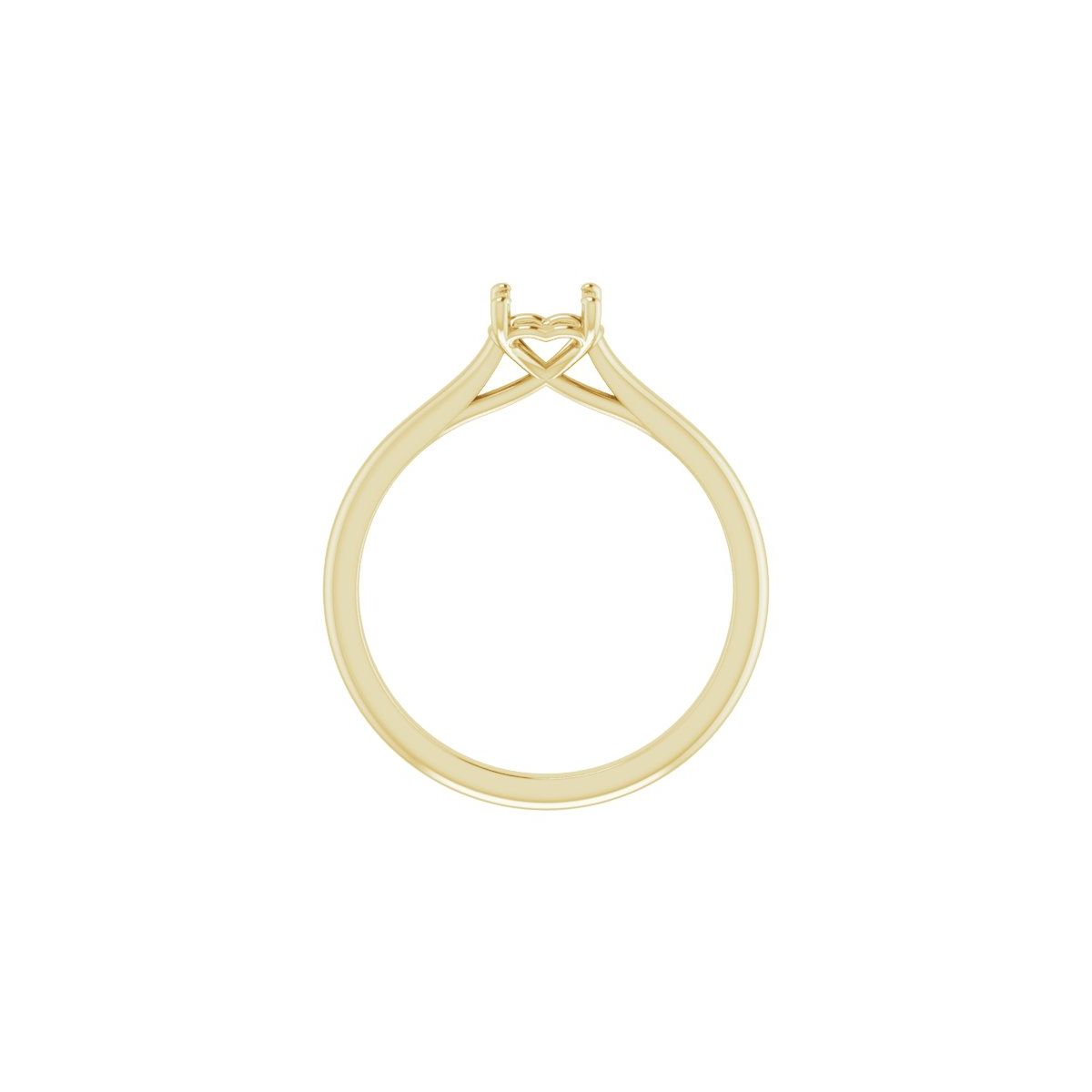 Square Solitaire Engagement Ring Mounting - gallery - Series 123060