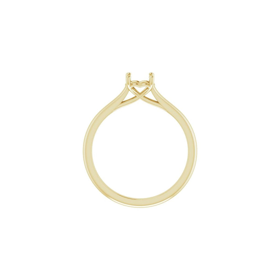 Square Solitaire Engagement Ring Mounting - gallery - Series 123060