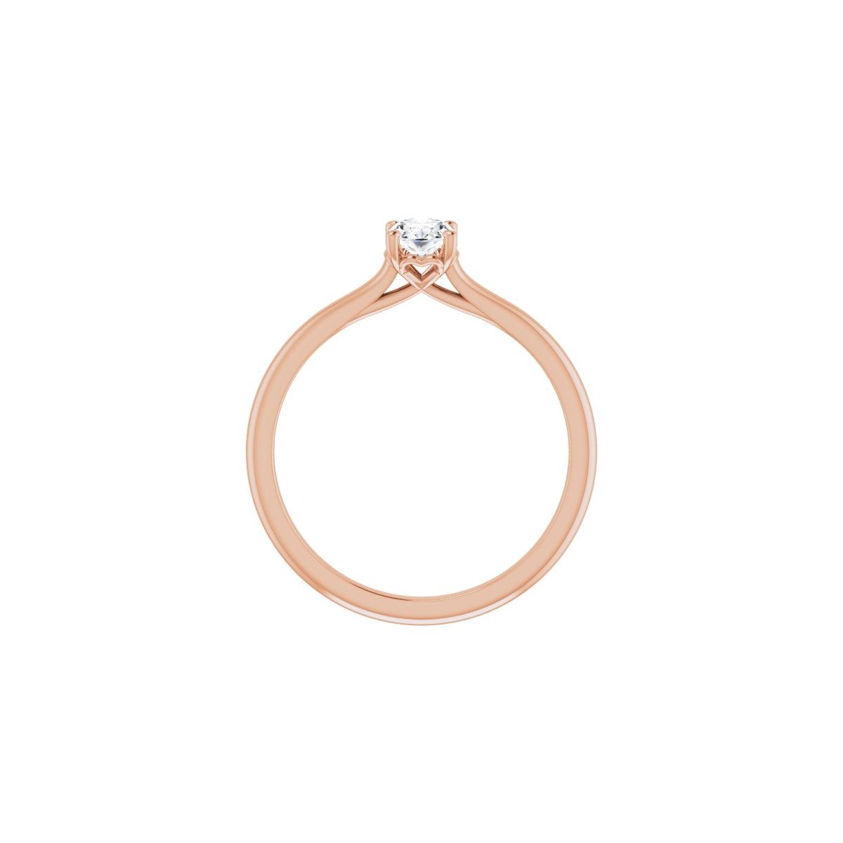 Oval Solitaire Engagement Ring Mounting - gallery - Series 123060