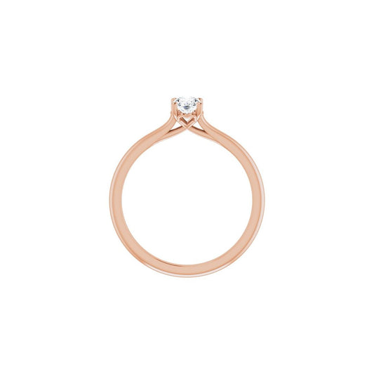 Oval Solitaire Engagement Ring Mounting - gallery - Series 123060