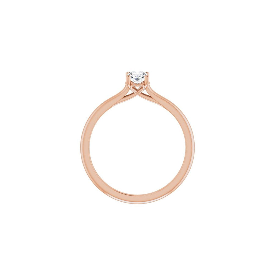 Oval Solitaire Engagement Ring Mounting - gallery - Series 123060