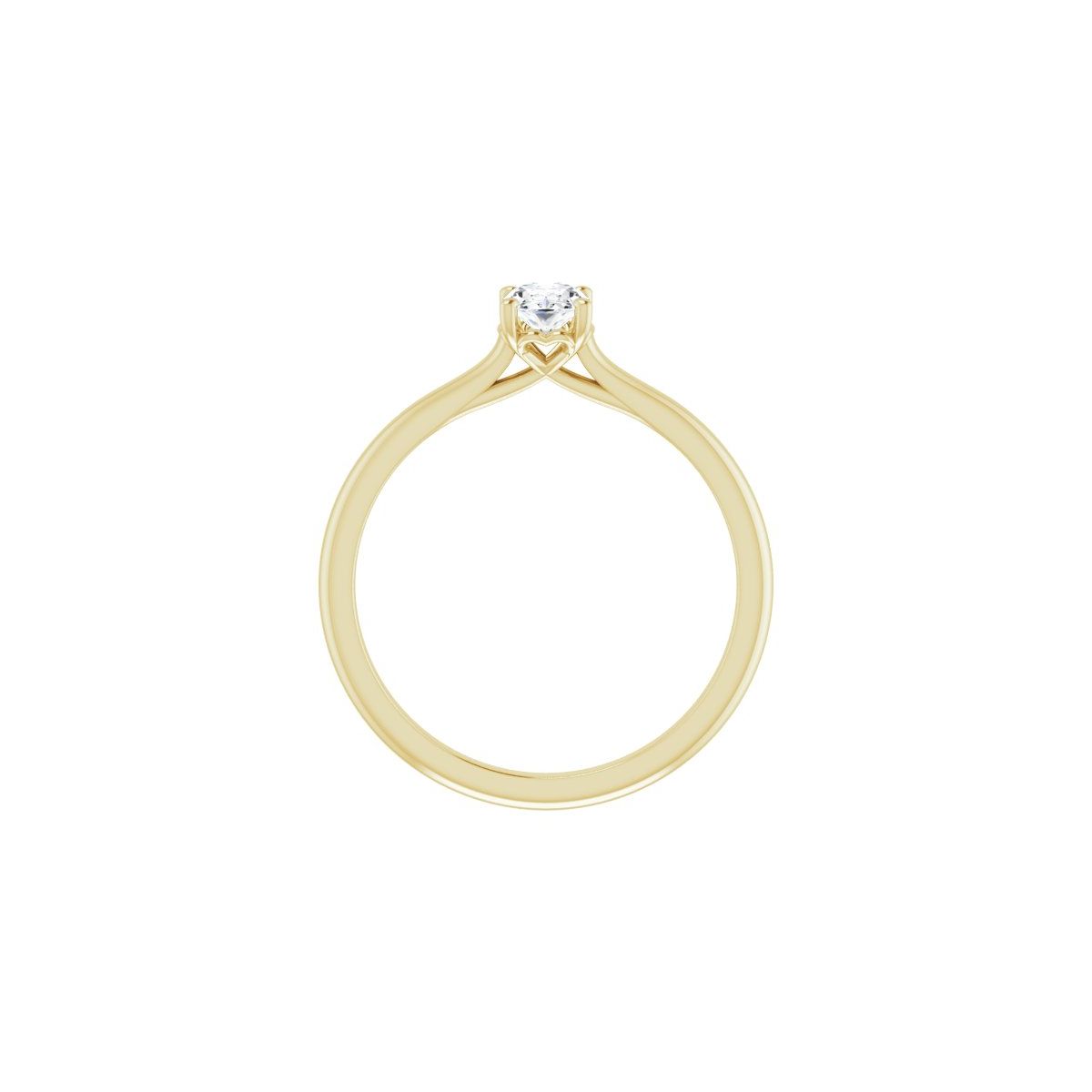 Oval Solitaire Engagement Ring Mounting - gallery - Series 123060