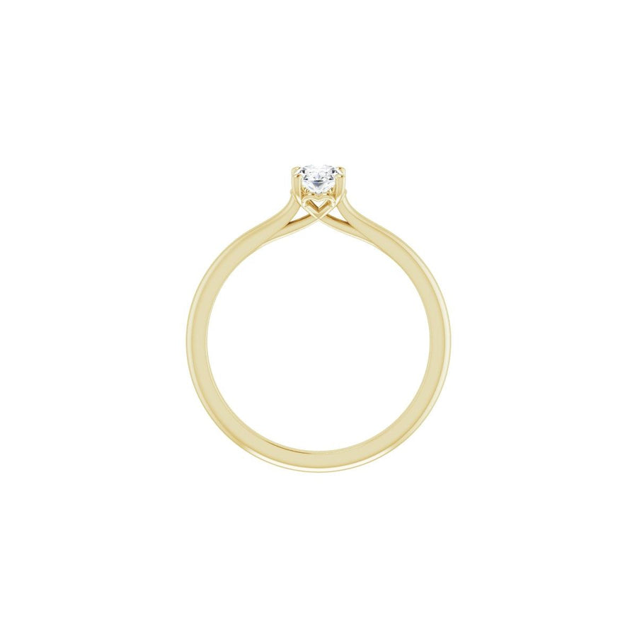 Oval Solitaire Engagement Ring Mounting - gallery - Series 123060