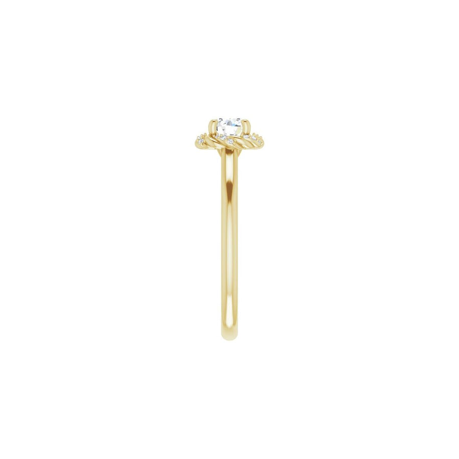 Round Halo-Style Rope Engagement Ring Semi-Mount - gallery - Series 123183