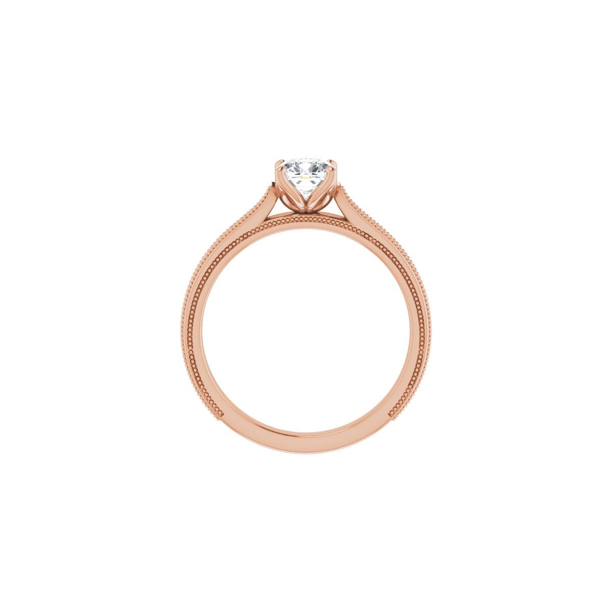 Cushion Solitaire Engagement Ring Mounting - gallery - Series 123043