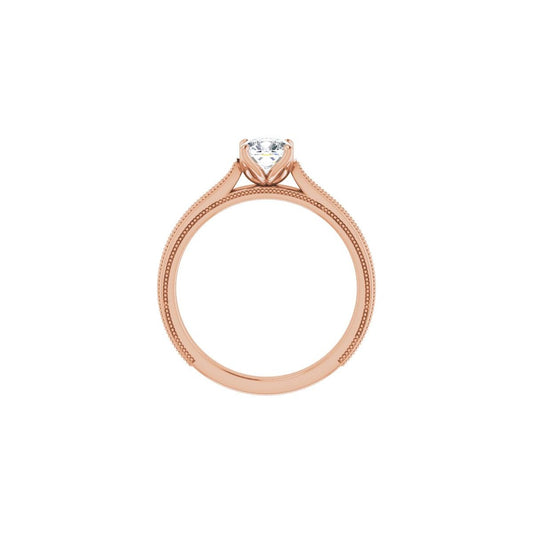 Cushion Solitaire Engagement Ring Mounting - gallery - Series 123043