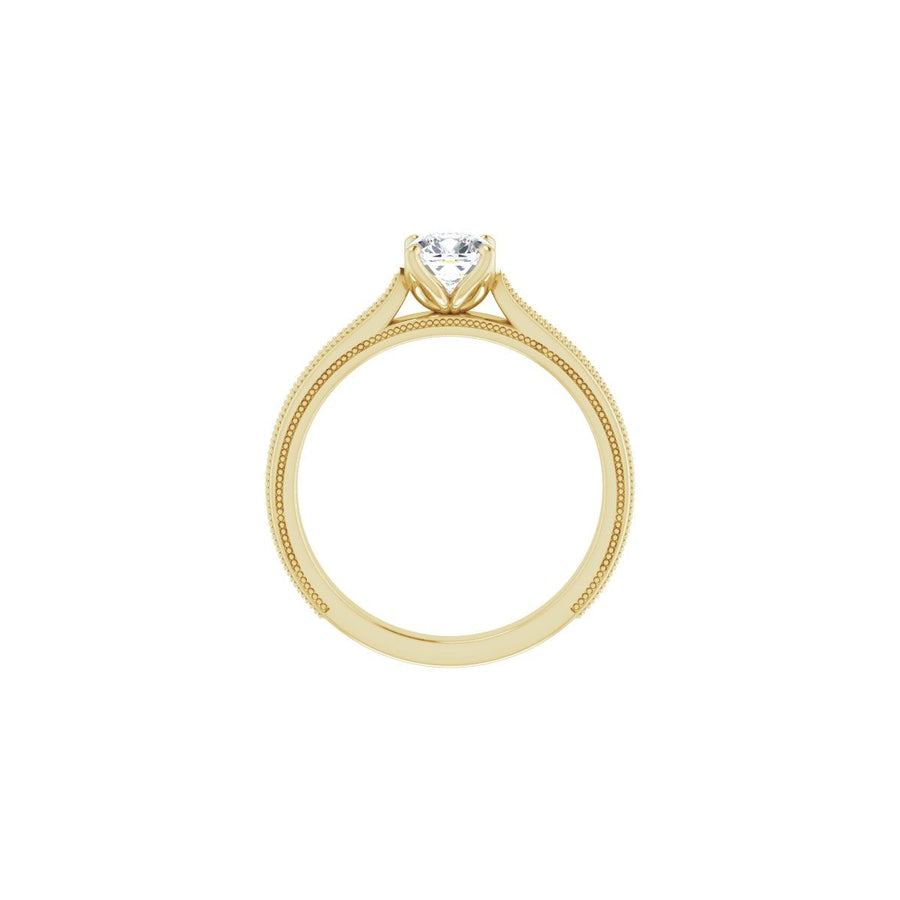 Cushion Solitaire Engagement Ring Mounting - gallery - Series 123043