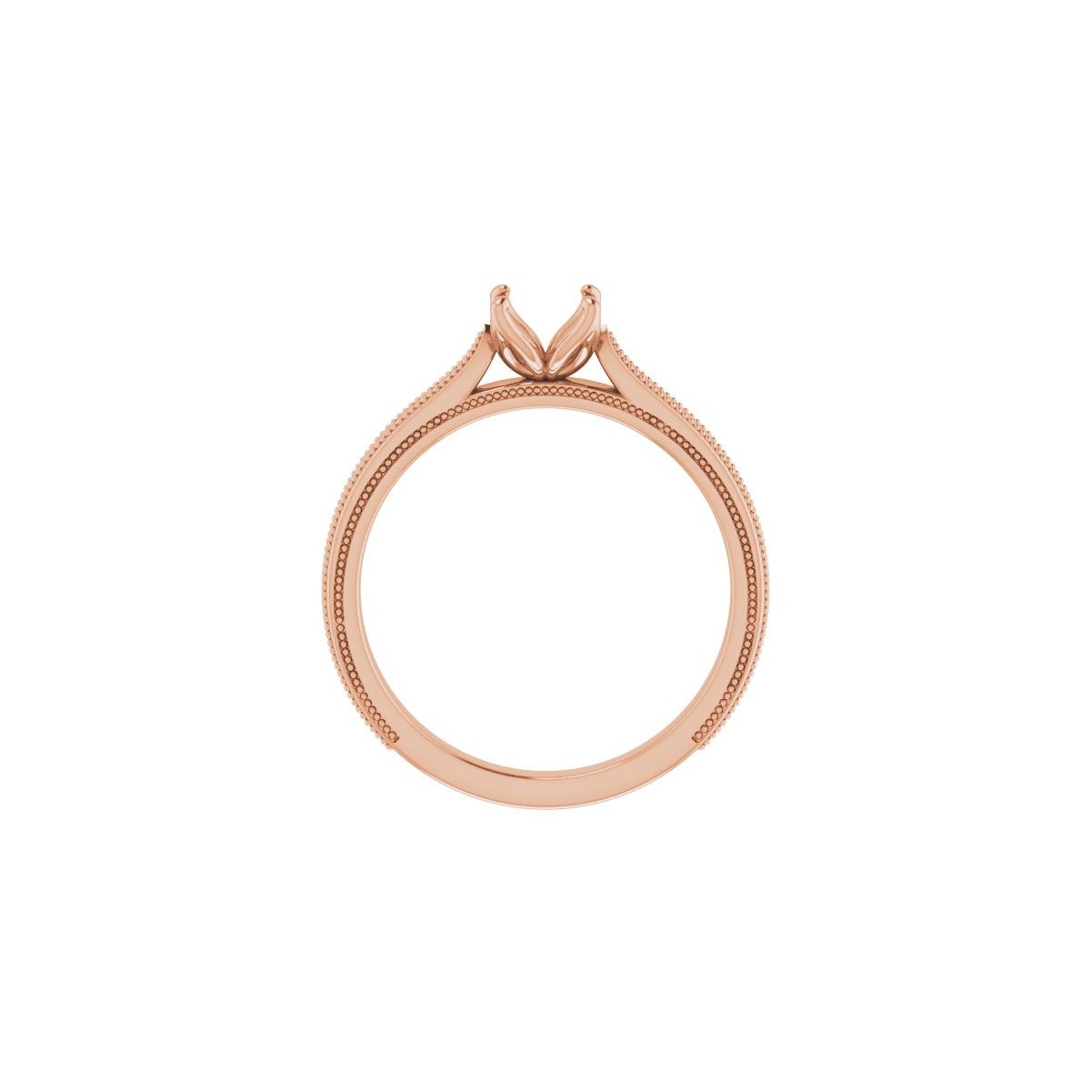 Cushion Solitaire Engagement Ring Mounting - gallery - Series 123043