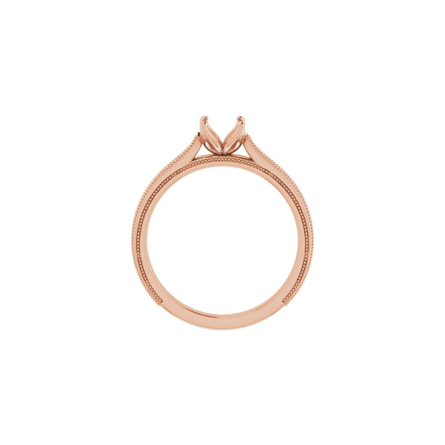 Cushion Solitaire Engagement Ring Mounting - gallery - Series 123043