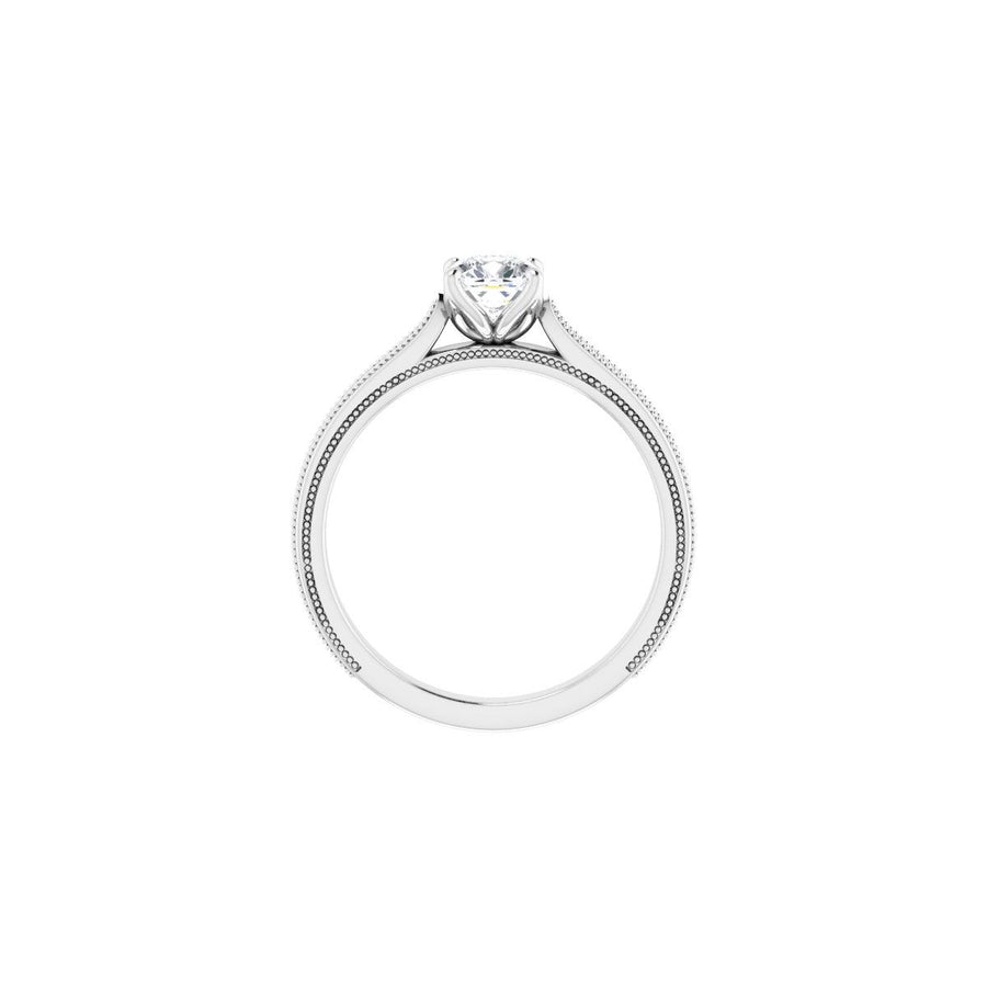 Cushion Solitaire Engagement Ring Mounting - gallery - Series 123043