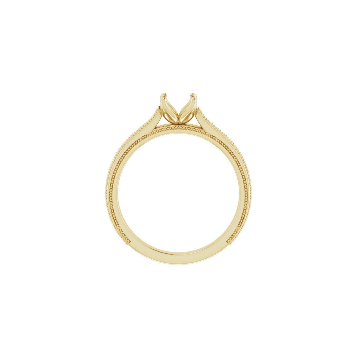 Cushion Solitaire Engagement Ring Mounting - gallery - Series 123043