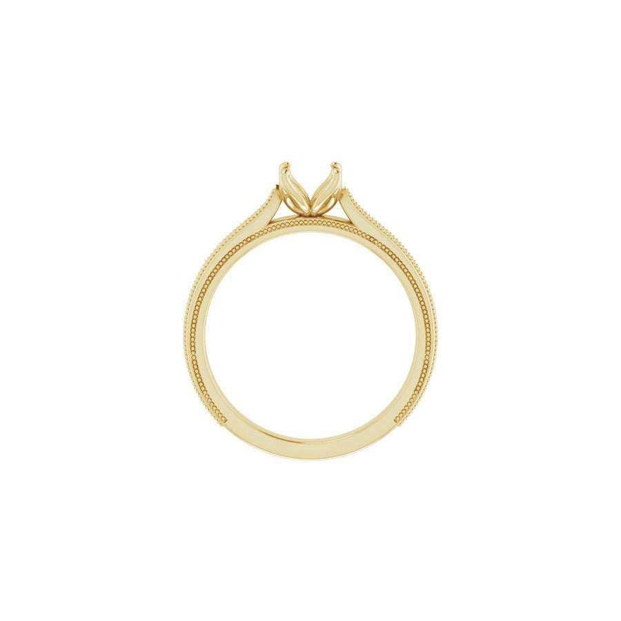 Cushion Solitaire Engagement Ring Mounting - gallery - Series 123043
