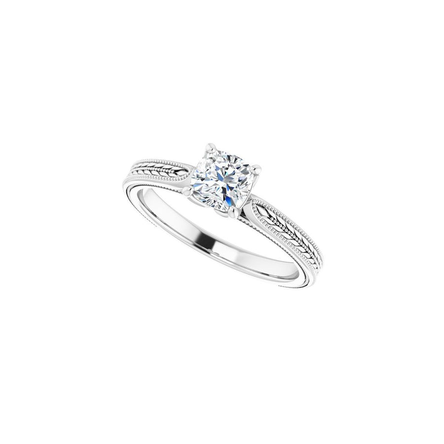Cushion Solitaire Engagement Ring Mounting - gallery - Series 123043