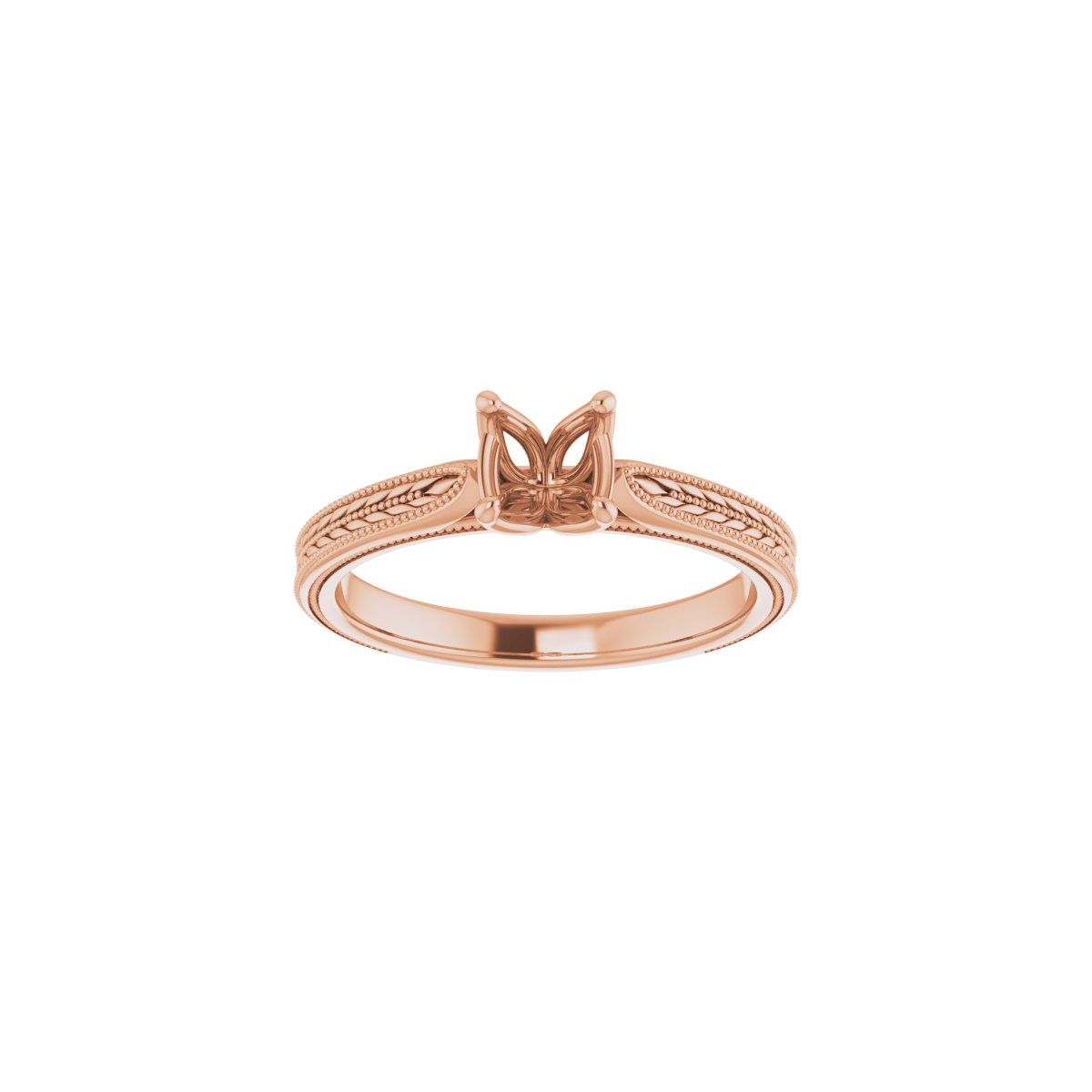 Cushion Solitaire Engagement Ring Mounting - gallery - Series 123043
