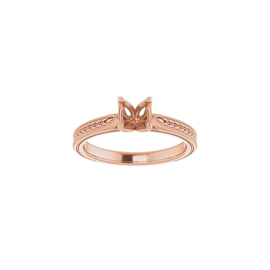 Cushion Solitaire Engagement Ring Mounting - gallery - Series 123043