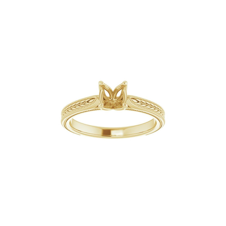 Cushion Solitaire Engagement Ring Mounting - gallery - Series 123043