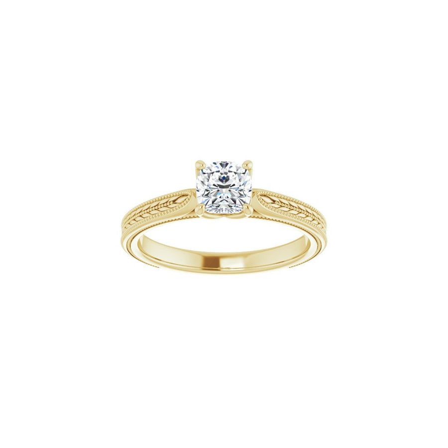 Cushion Solitaire Engagement Ring Mounting - gallery - Series 123043