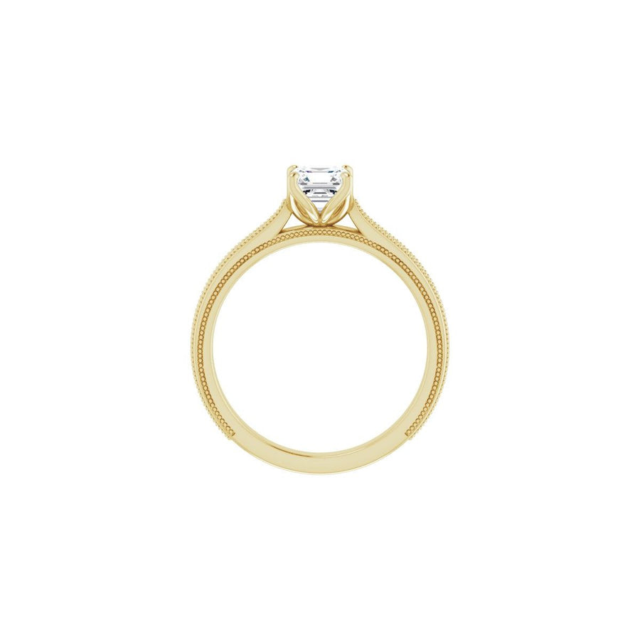 Asscher Solitaire Engagement Ring Mounting - gallery - Series 123043