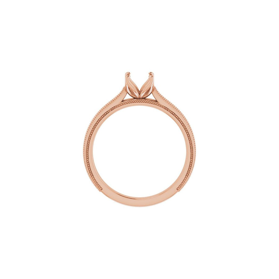 Asscher Solitaire Engagement Ring Mounting - gallery - Series 123043