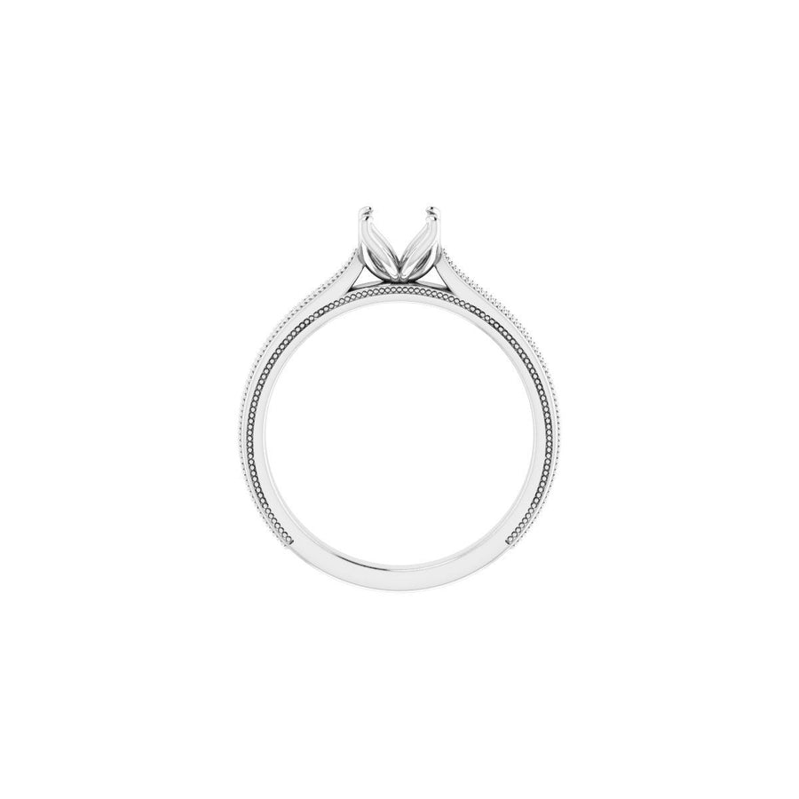 Asscher Solitaire Engagement Ring Mounting - gallery - Series 123043