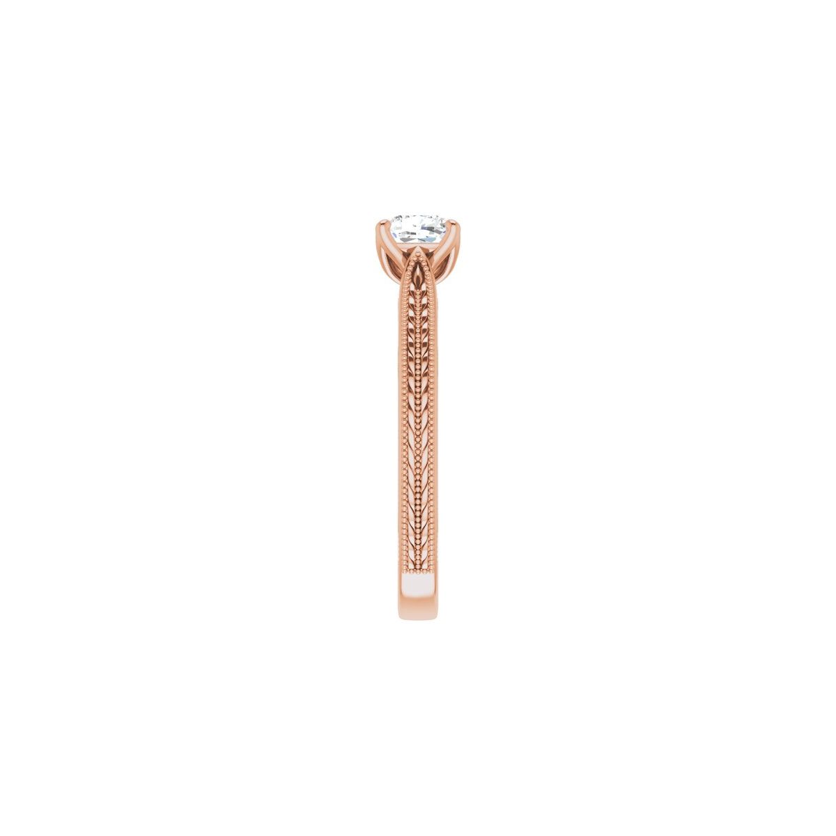 Cushion Solitaire Engagement Ring Mounting - gallery - Series 123043