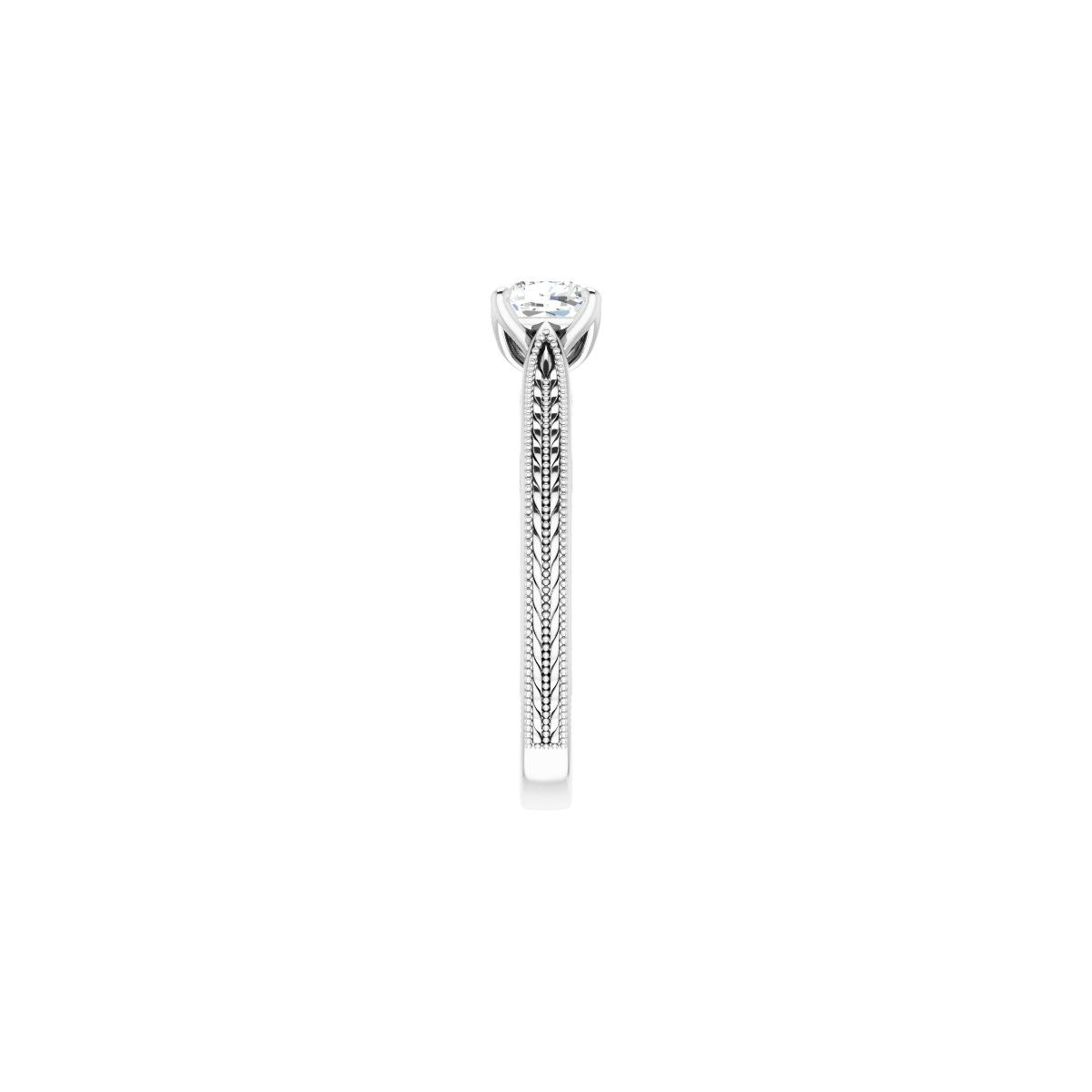 Cushion Solitaire Engagement Ring Mounting - gallery - Series 123043