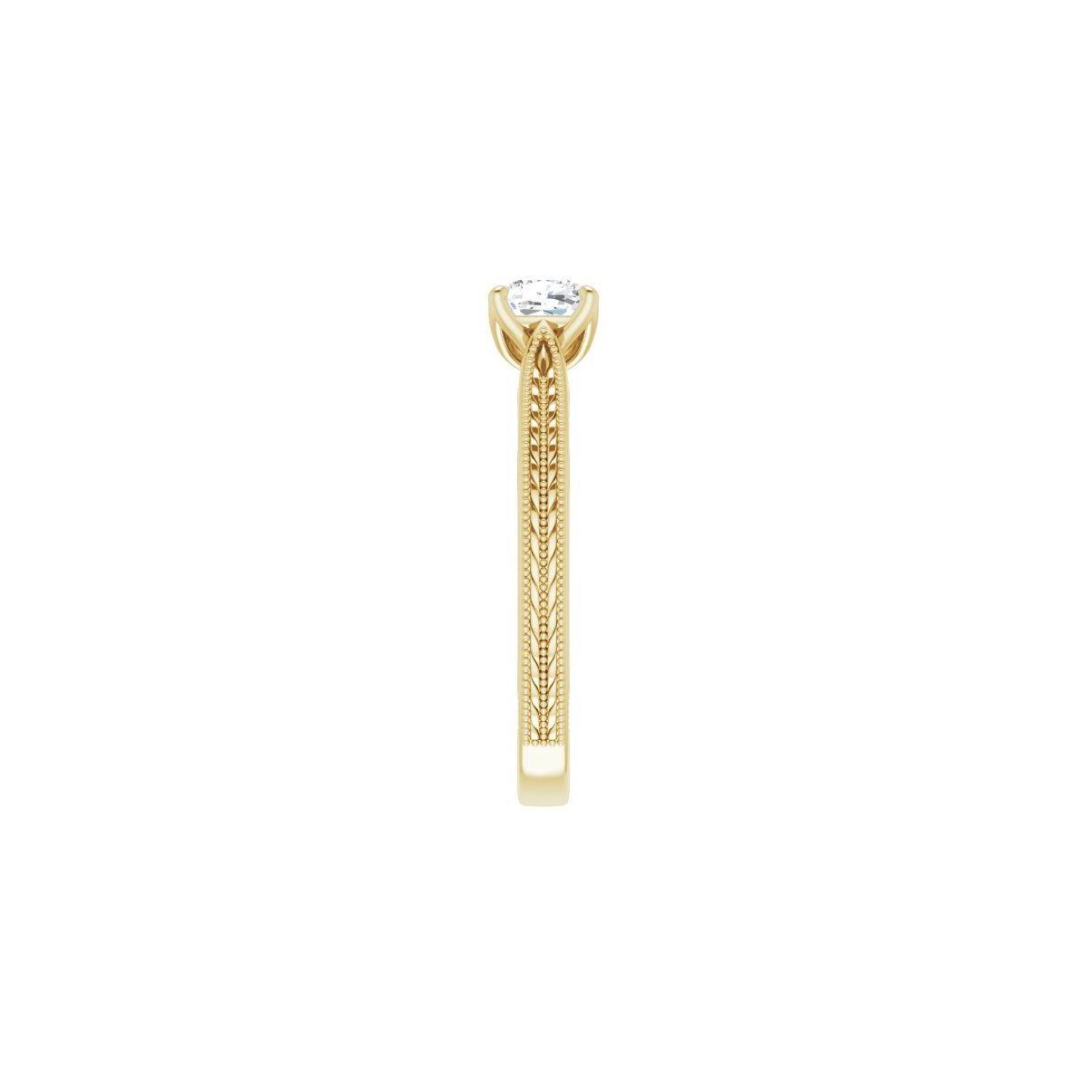 Cushion Solitaire Engagement Ring Mounting - gallery - Series 123043