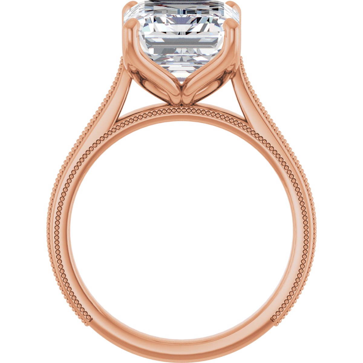 Emerald Solitaire Engagement Ring Mounting - gallery - Series 123043