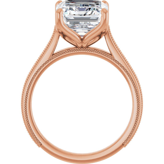 Emerald Solitaire Engagement Ring Mounting - gallery - Series 123043
