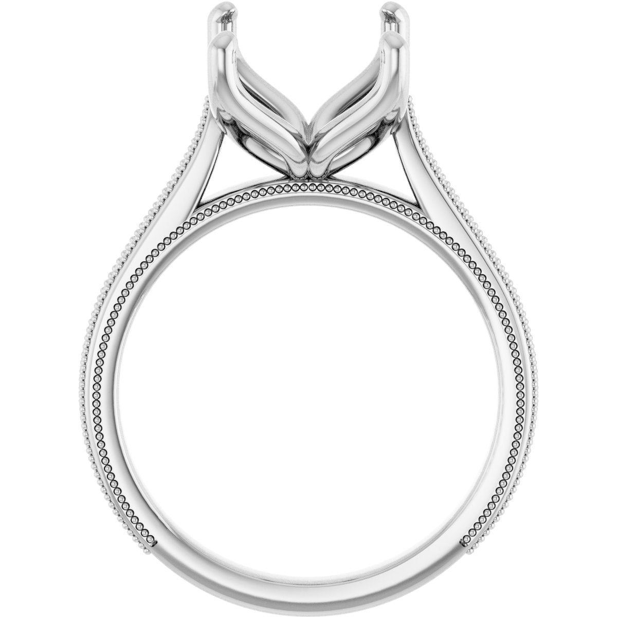 Emerald Solitaire Engagement Ring Mounting - gallery - Series 123043