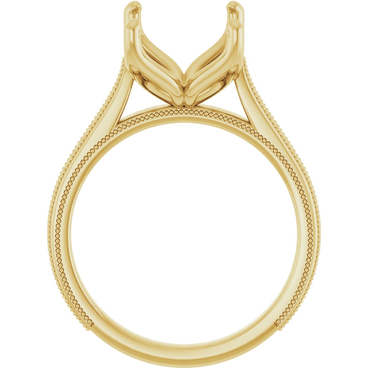 Emerald Solitaire Engagement Ring Mounting - gallery - Series 123043