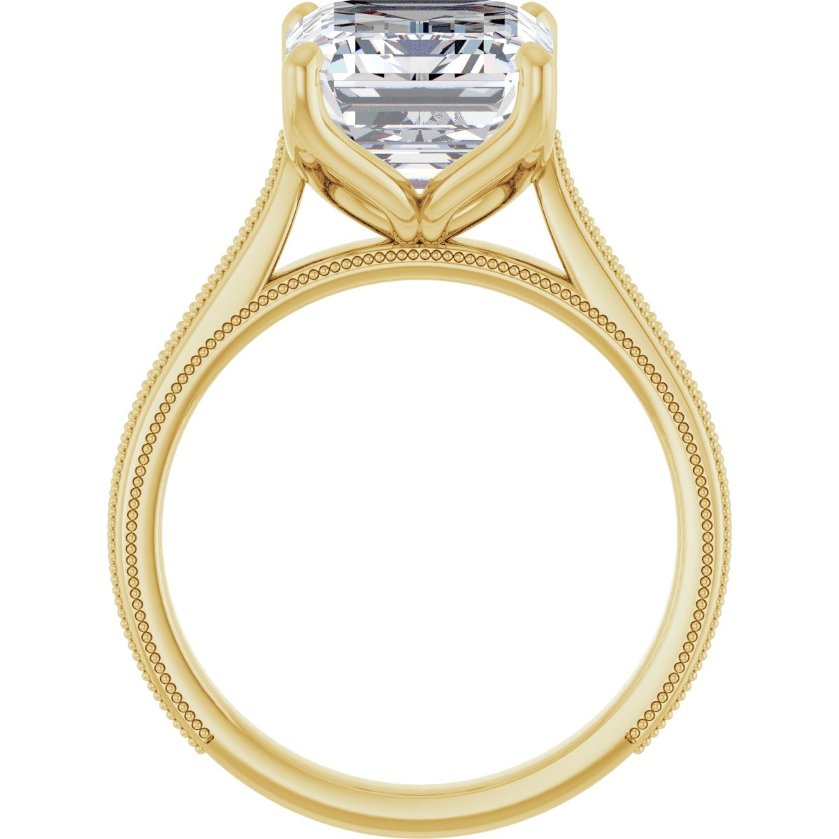 Emerald Solitaire Engagement Ring Mounting - gallery - Series 123043