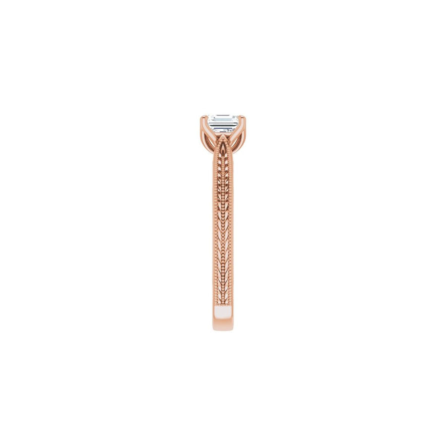 Asscher Solitaire Engagement Ring Mounting - gallery - Series 123043