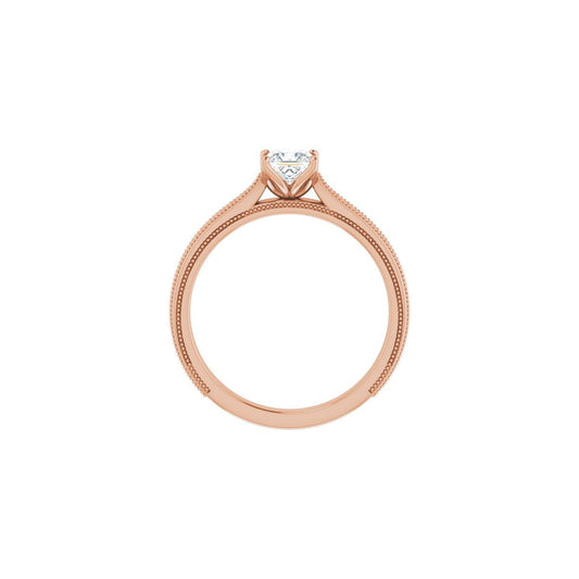 Square Solitaire Engagement Ring Mounting - gallery - Series 123043