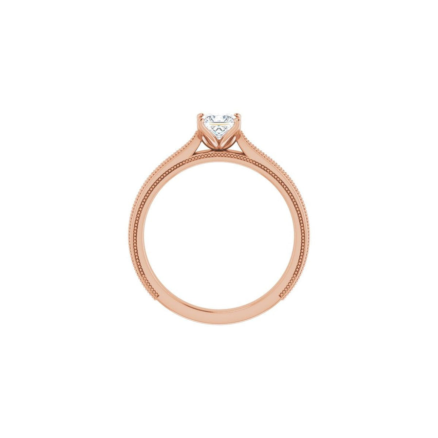 Square Solitaire Engagement Ring Mounting - gallery - Series 123043