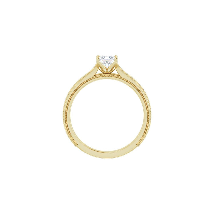 Square Solitaire Engagement Ring Mounting - gallery - Series 123043