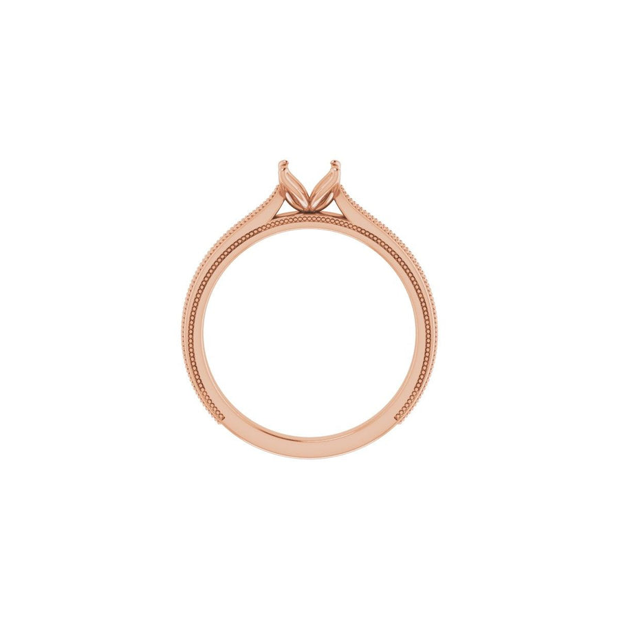 Square Solitaire Engagement Ring Mounting - gallery - Series 123043