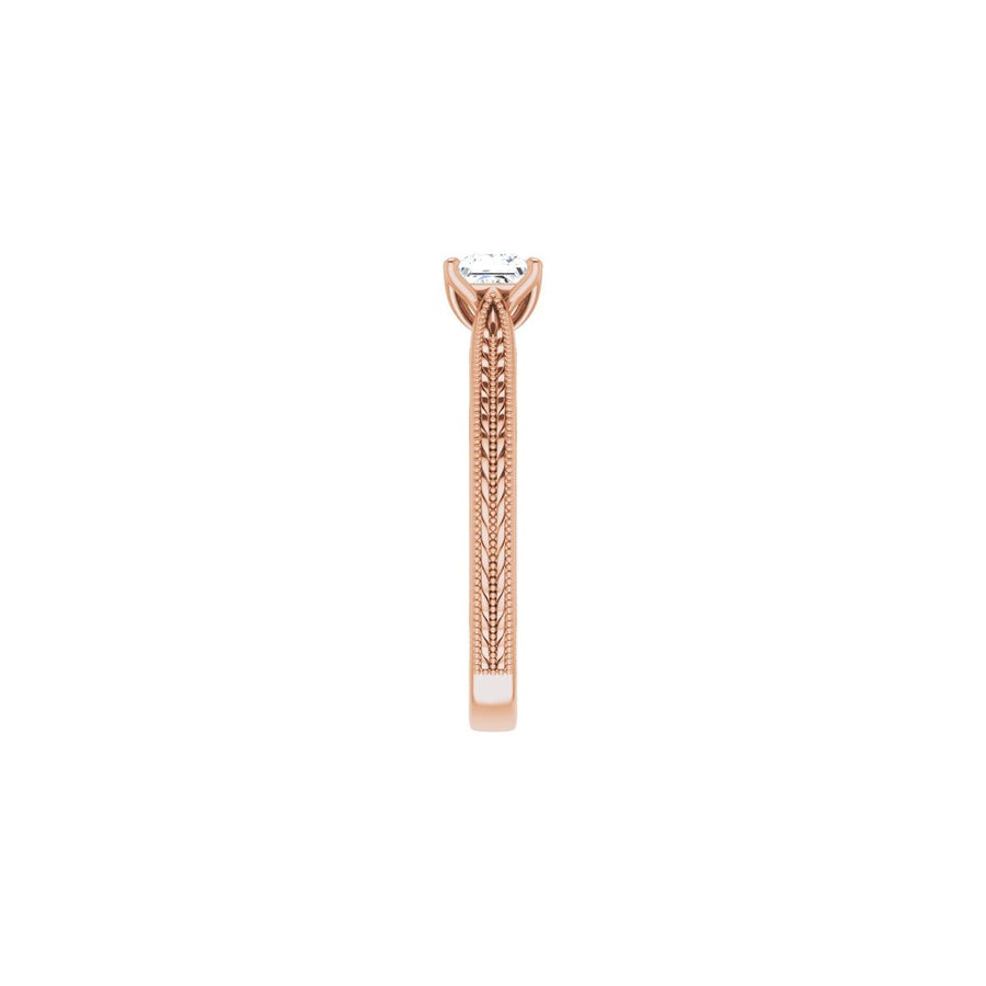 Square Solitaire Engagement Ring Mounting - gallery - Series 123043