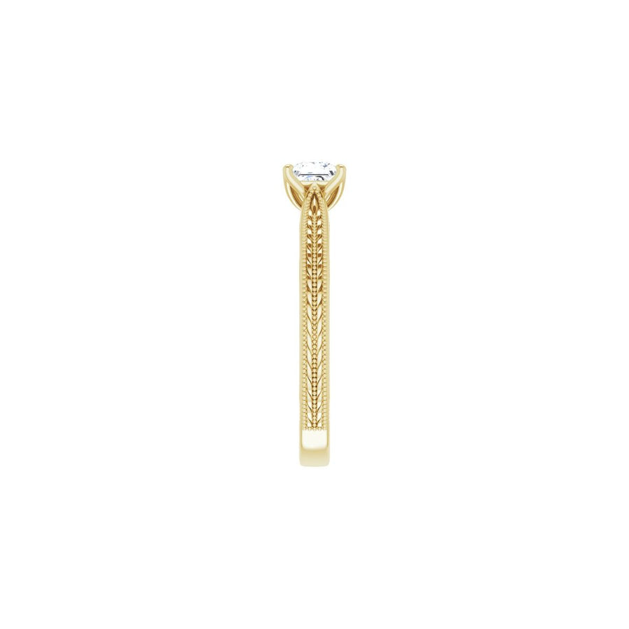 Square Solitaire Engagement Ring Mounting - gallery - Series 123043