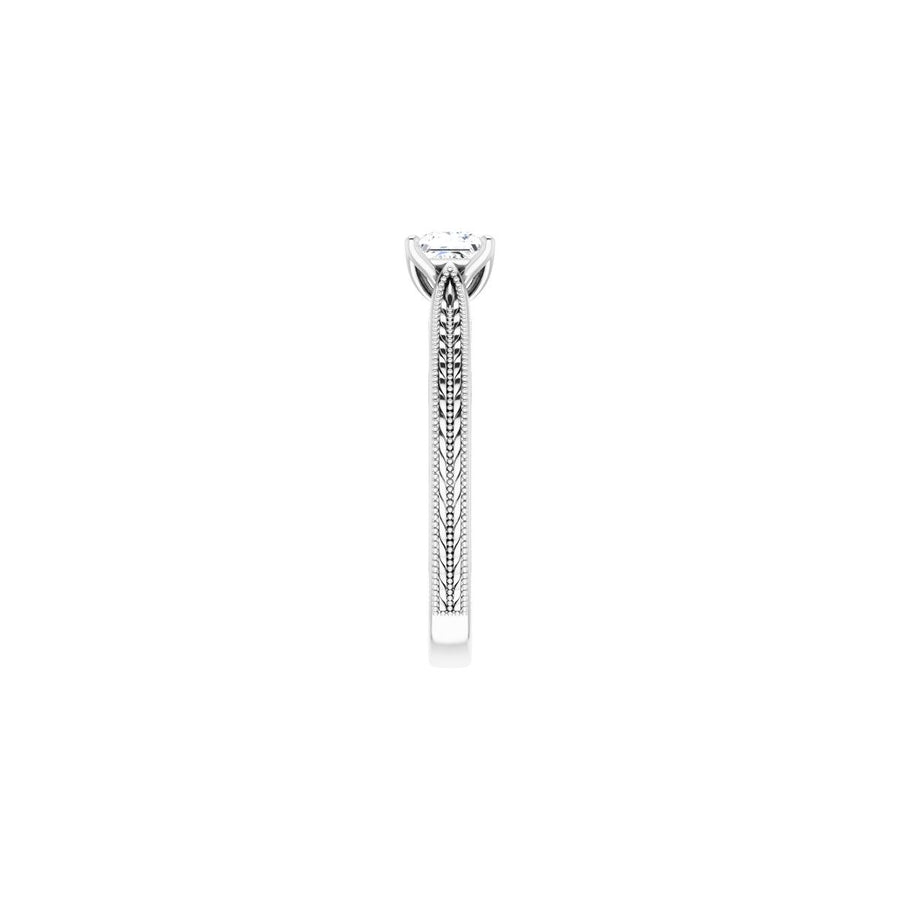 Square Solitaire Engagement Ring Mounting - gallery - Series 123043