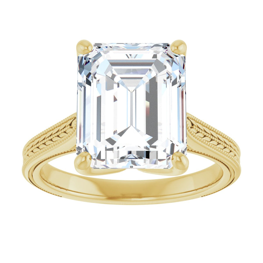 Emerald Solitaire Engagement Ring Mounting - gallery - Series 123043