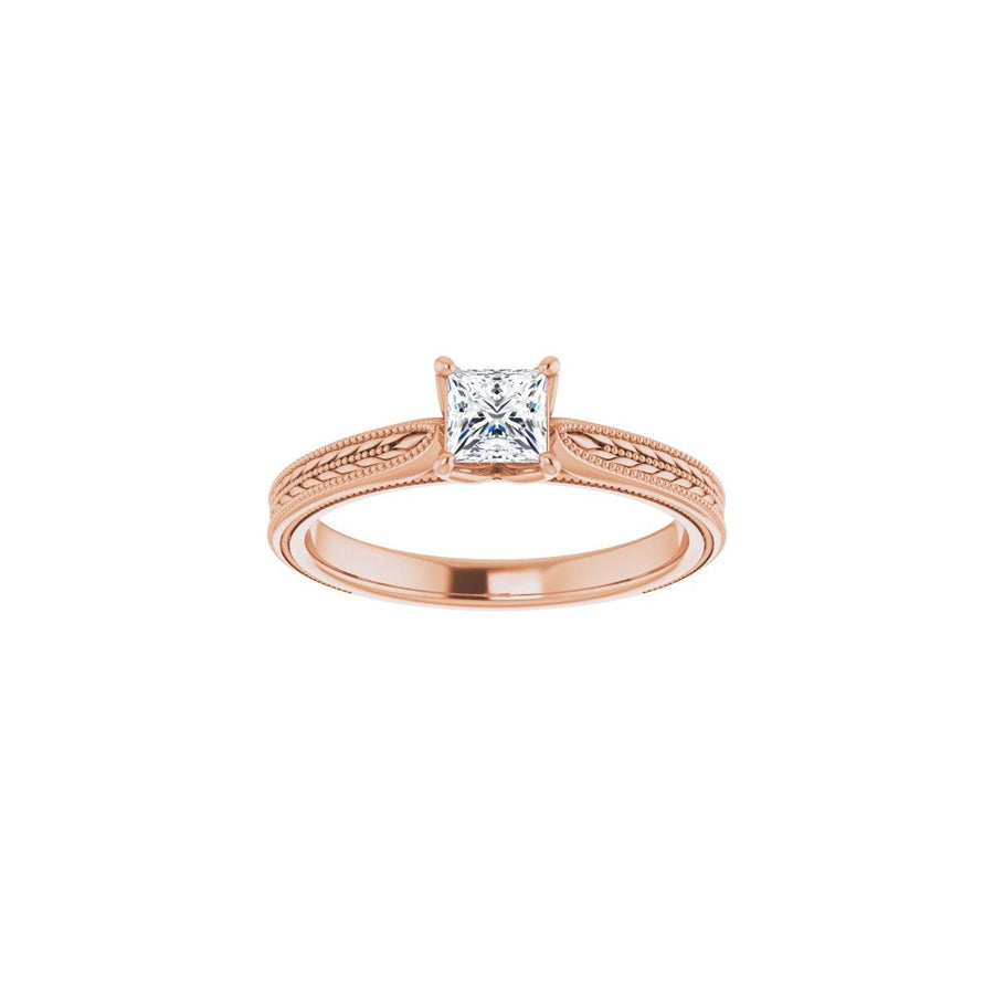 Square Solitaire Engagement Ring Mounting - gallery - Series 123043