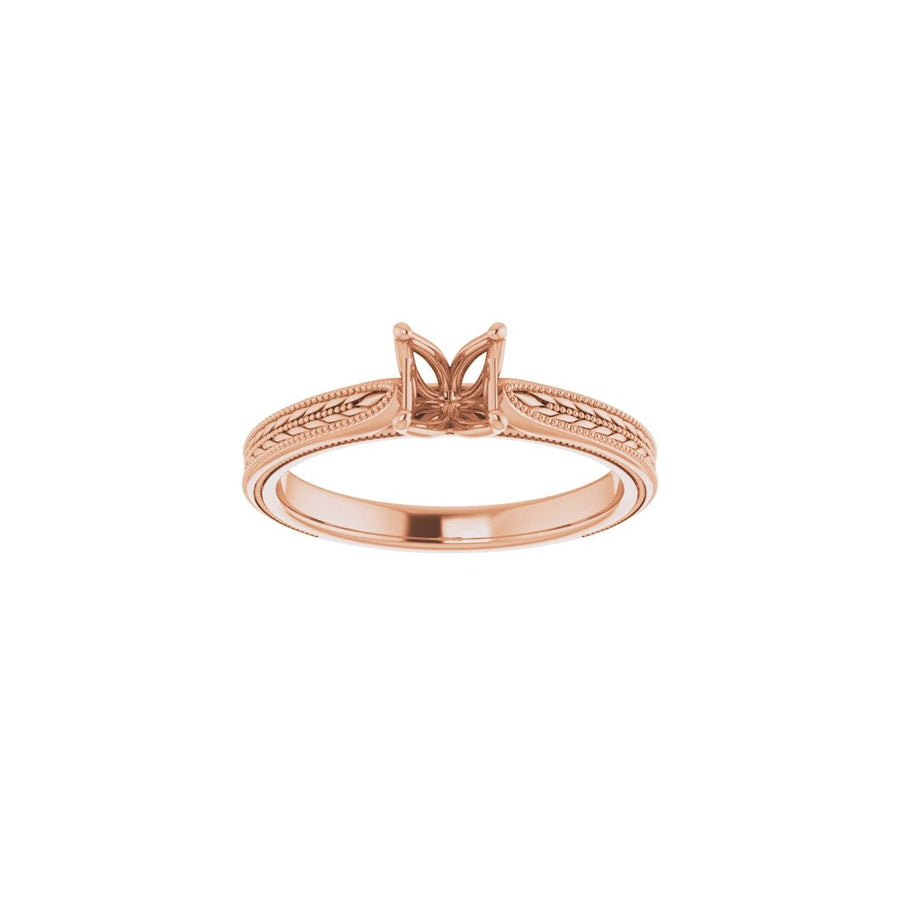 Square Solitaire Engagement Ring Mounting - gallery - Series 123043