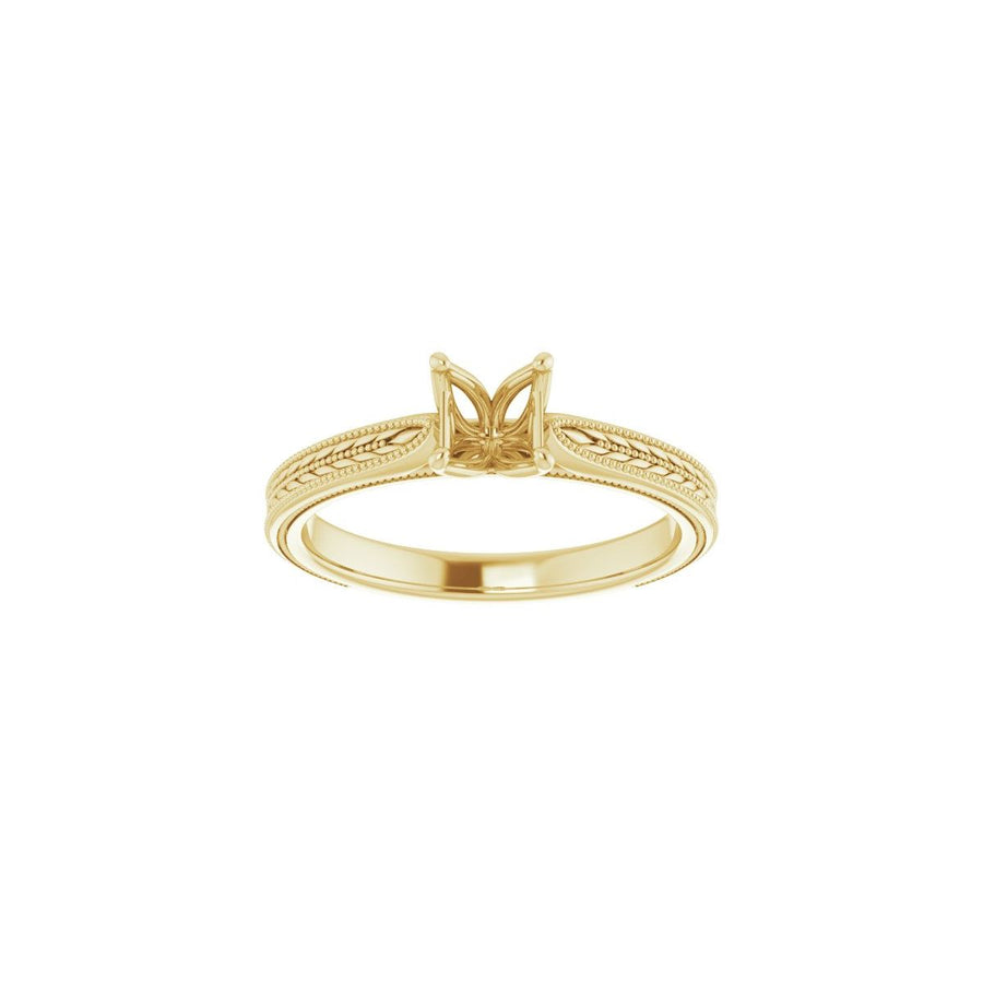 Square Solitaire Engagement Ring Mounting - gallery - Series 123043