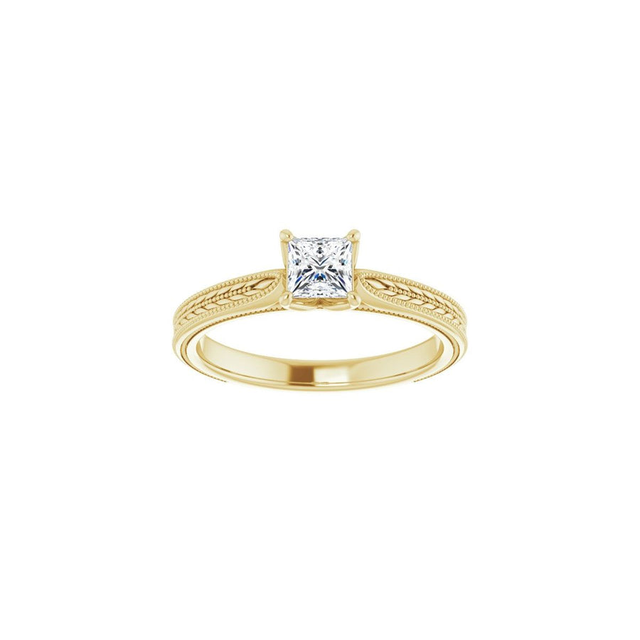 Square Solitaire Engagement Ring Mounting - gallery - Series 123043