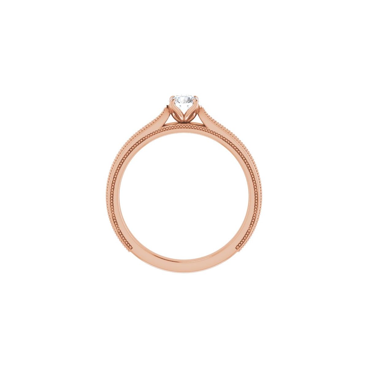 Round Solitaire Engagement Ring Mounting - gallery - Series 123043