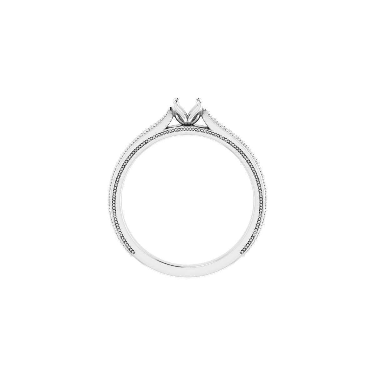 Round Solitaire Engagement Ring Mounting - gallery - Series 123043